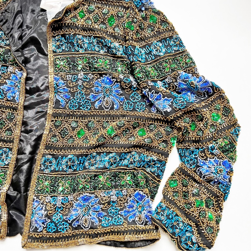 Vintage Adrianna Papell Beaded Cardigan - Picture 4 of 7